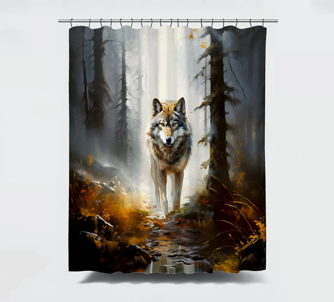 Wolf Forest Duschvorhang von Mateo