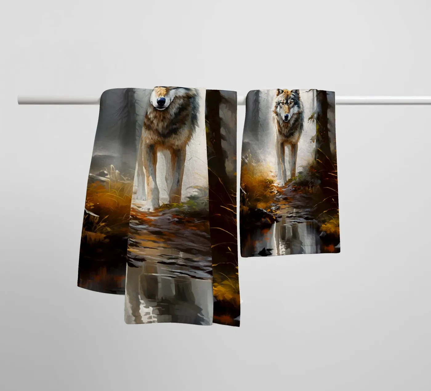 Wolf Forest Handtuch von Mateo