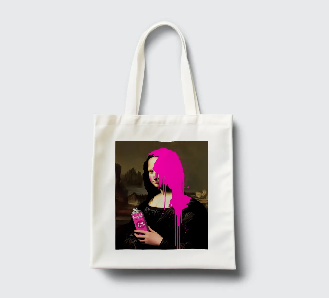 Pink Soup borsa in juta da Dikhotomy