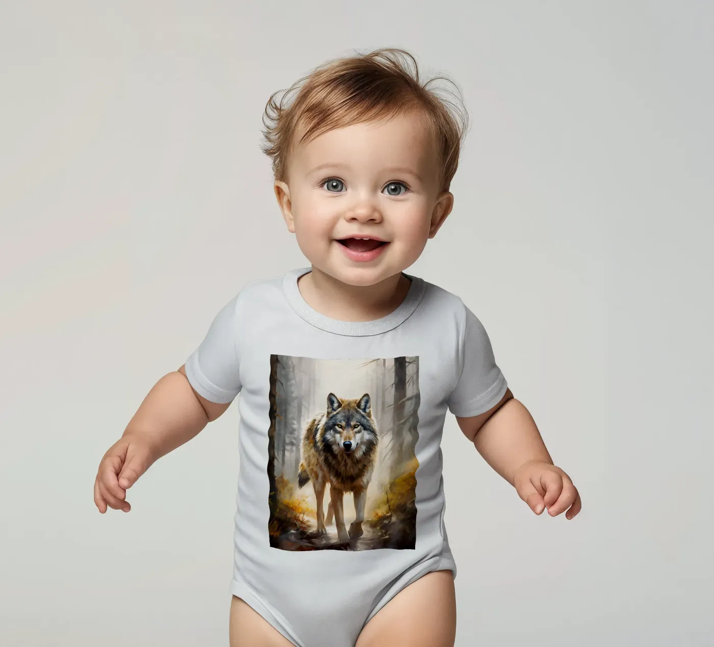 Wolf Forest 2 body neonato maniche corte da Mateo