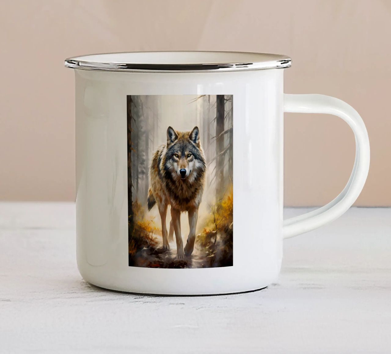 Wolf Forest 2 tazza in smalto da Mateo