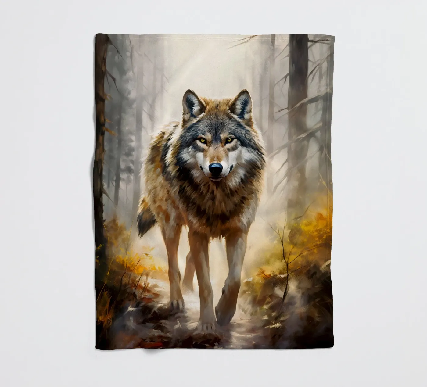 Wolf Forest 2 plaid polaire de Mateo