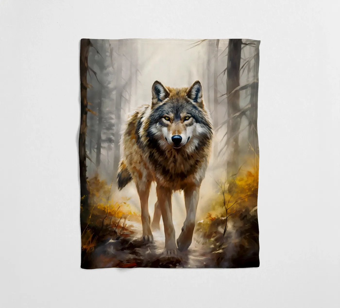 Wolf Forest 2 plaid polaire de Mateo