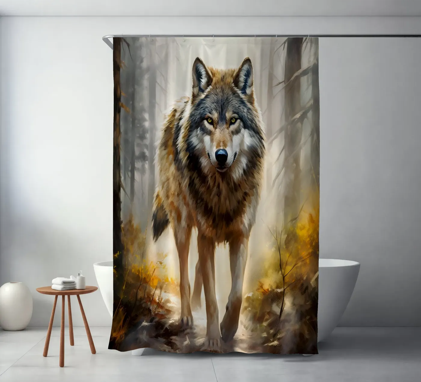 Wolf Forest 2 Duschvorhang von Mateo