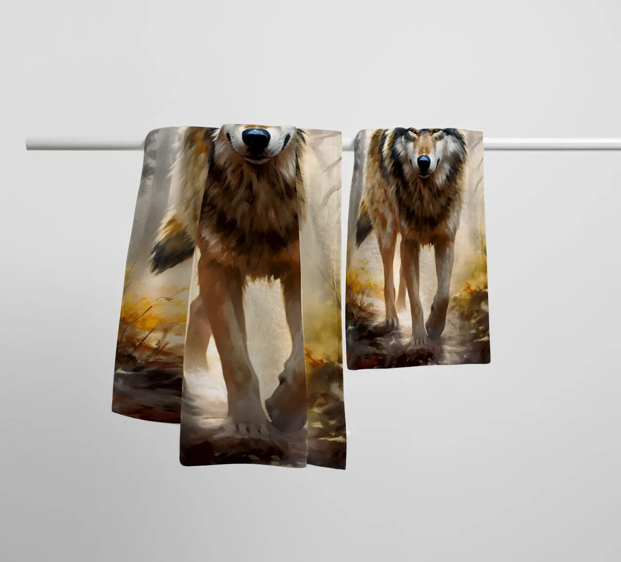 Wolf Forest 2 towel by Mateo