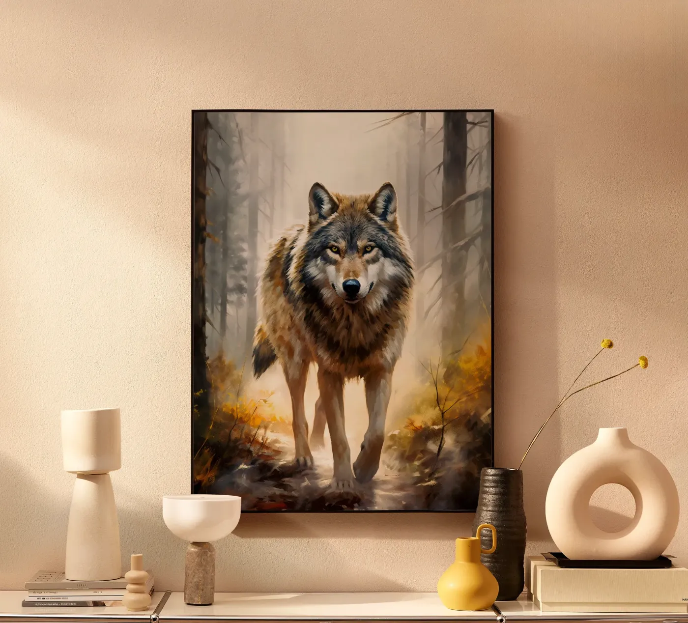 Wolf Forest 2 acryl van Mateo