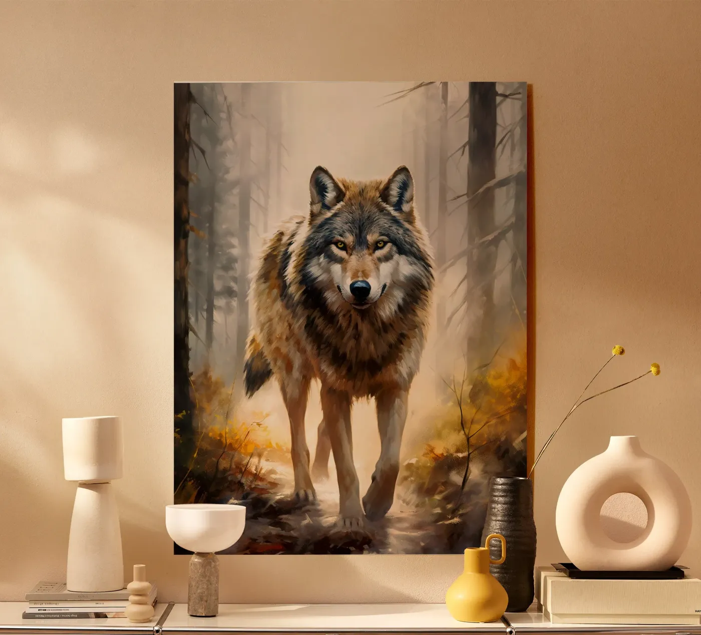 Wolf Forest 2 acryl van Mateo