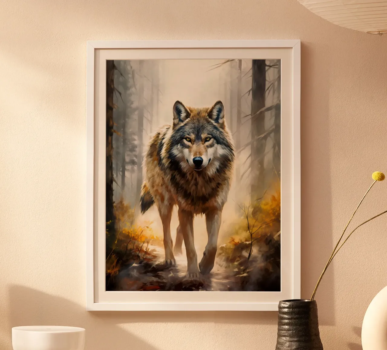 Wolf Forest 2 poster con telaio in plastica da Mateo