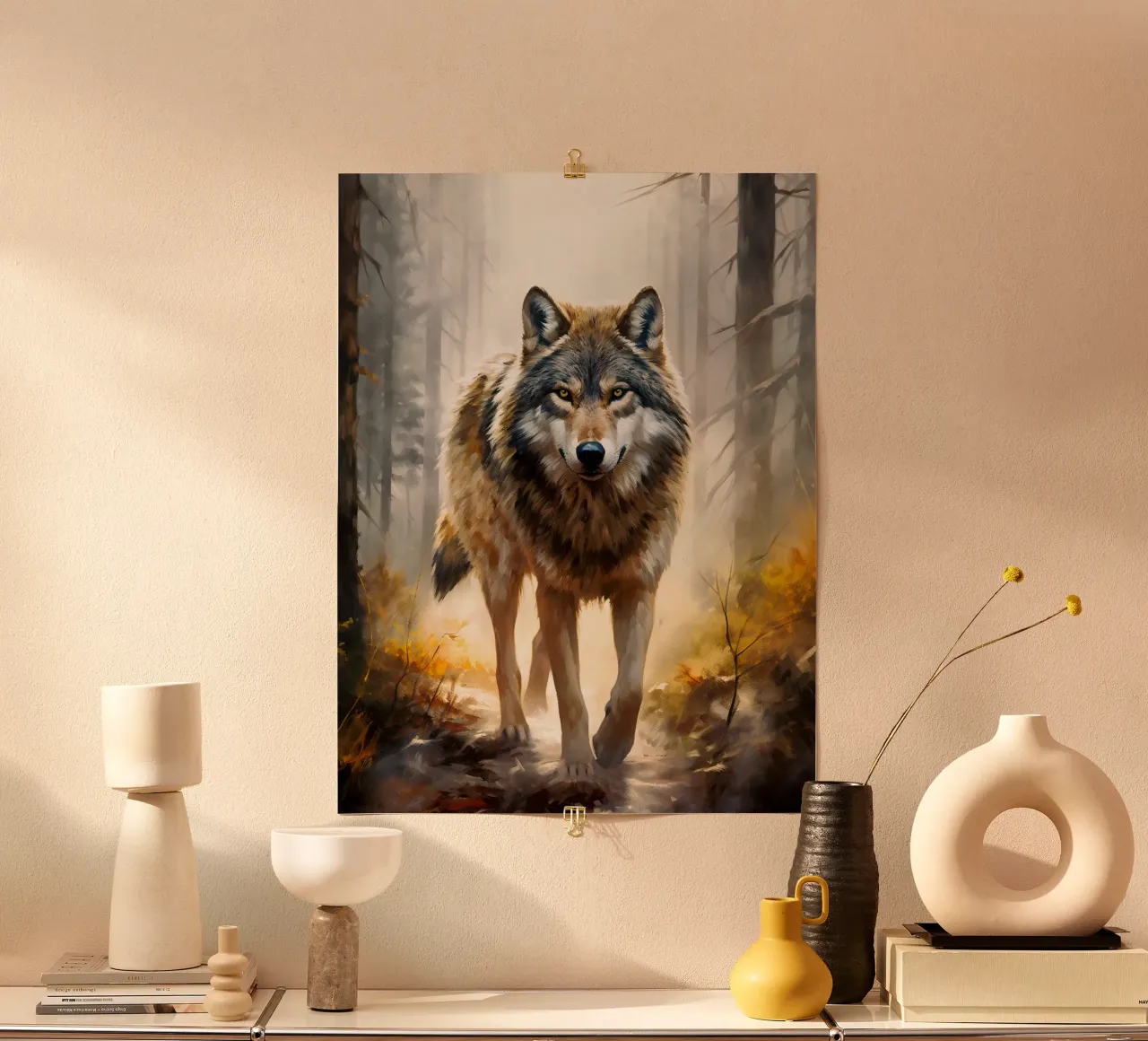 Wolf Forest 2 poster con telaio in plastica da Mateo