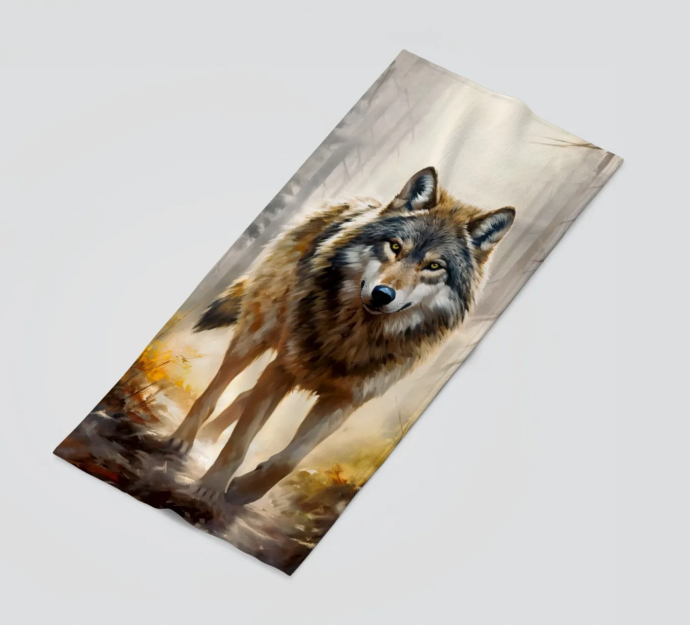 Wolf Forest 2 beach towel by Mateo