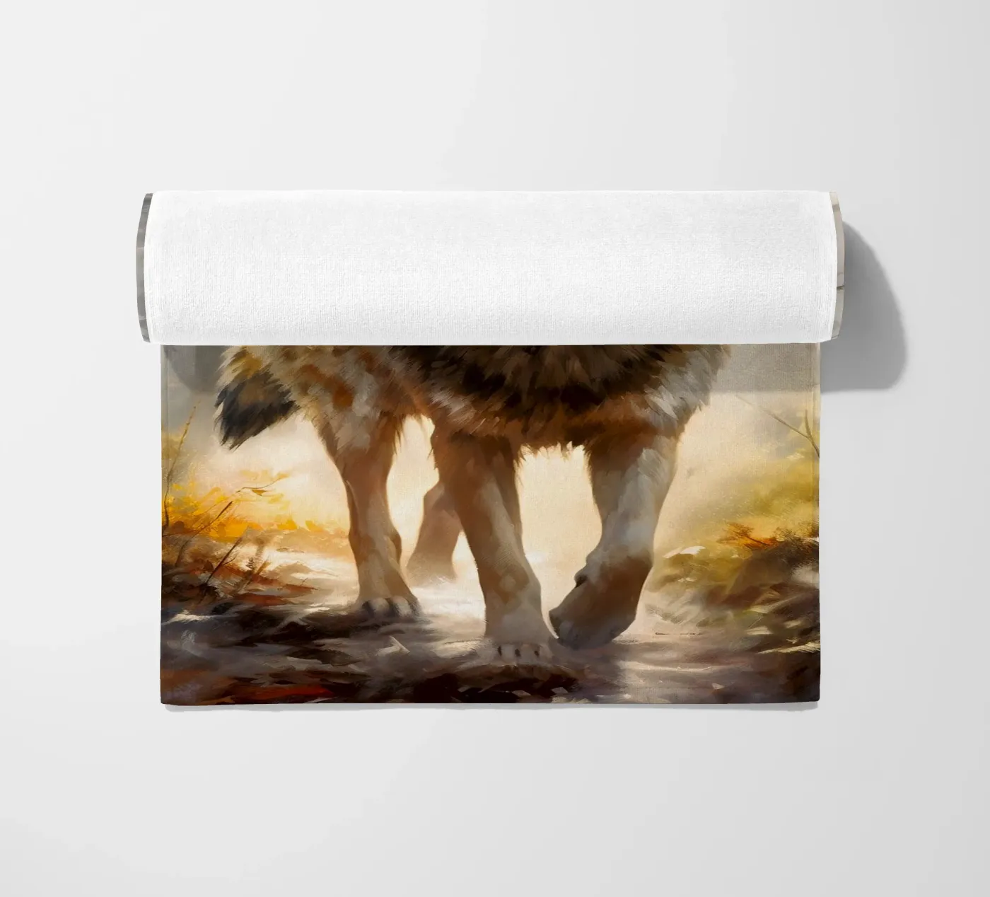 Wolf Forest 2 beach towel by Mateo