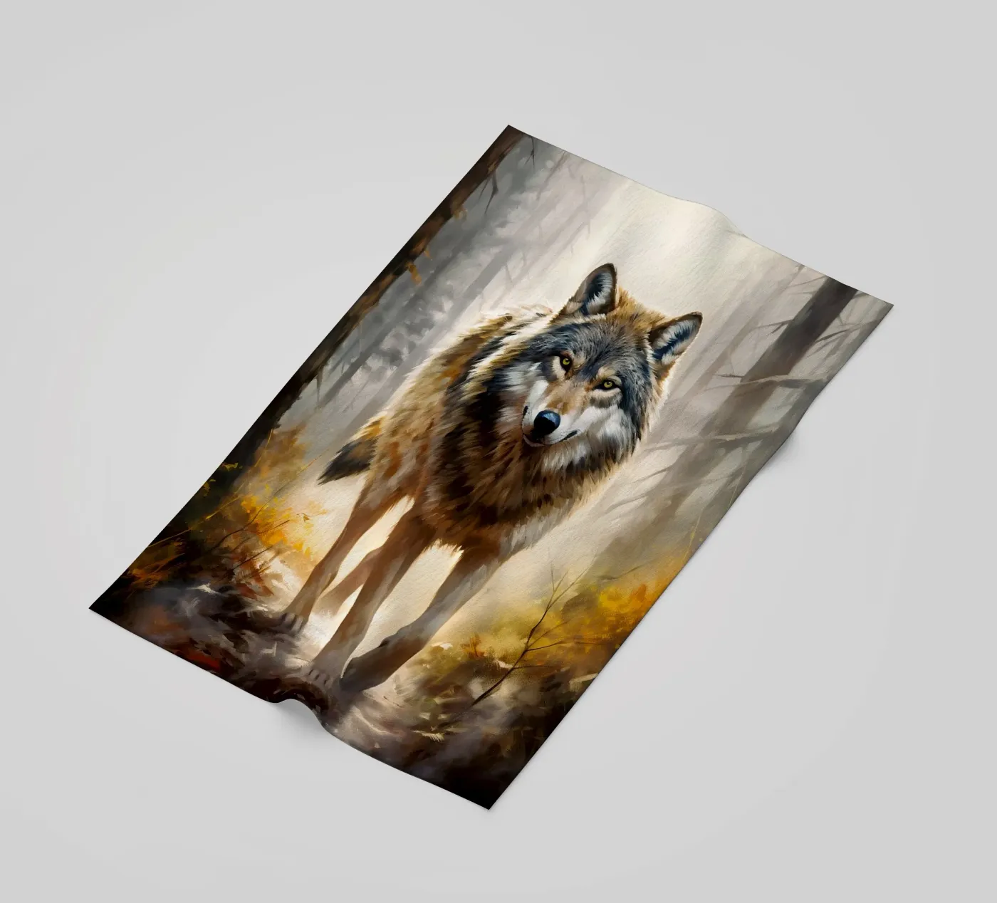 Wolf Forest 2 beach towel by Mateo