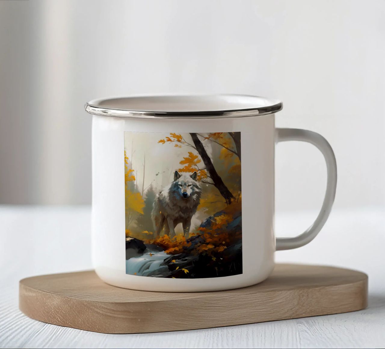 Wolf Forest 3 tazza in smalto da Mateo