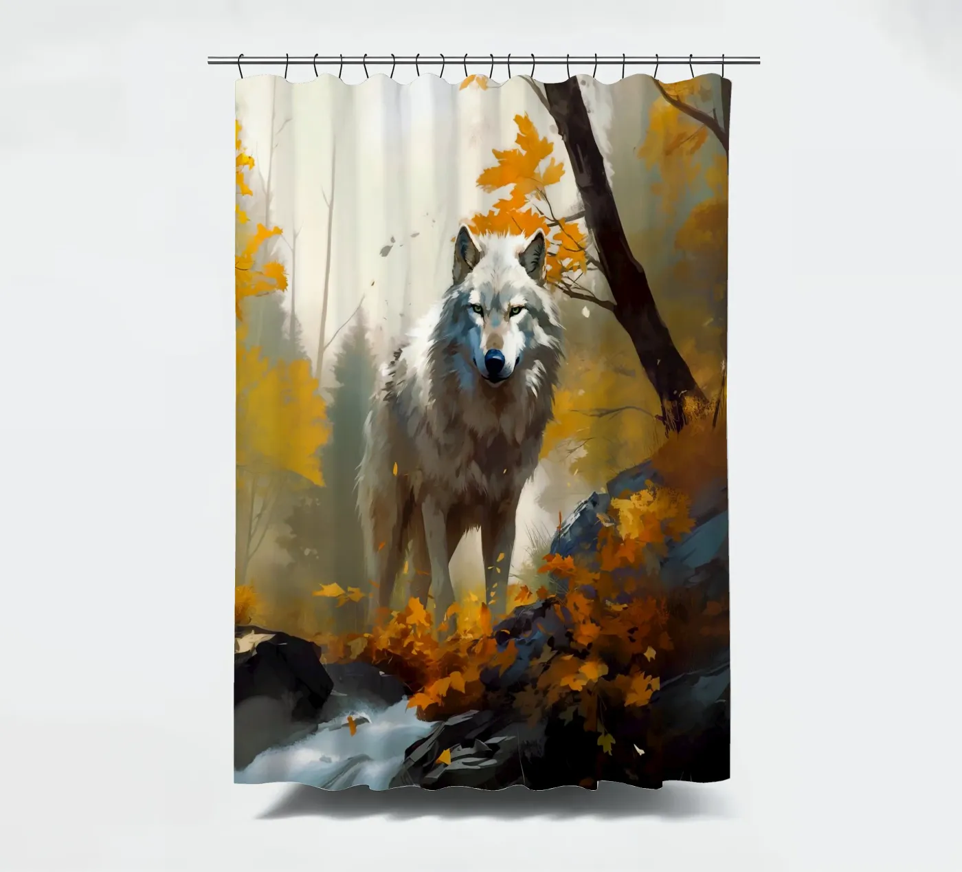 Wolf Forest 3 Duschvorhang von Mateo