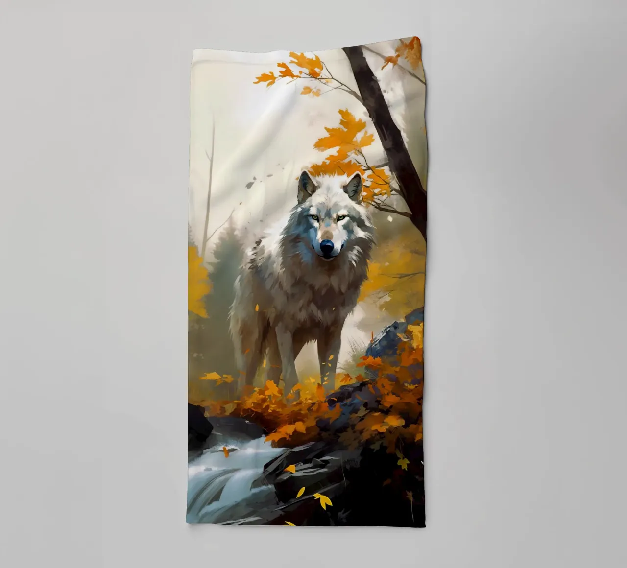 Wolf Forest 3 badhanddoek van Mateo