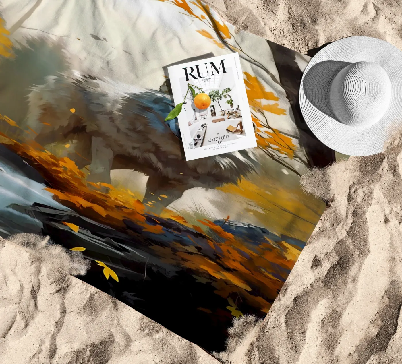 Wolf Forest 3 beach towel by Mateo
