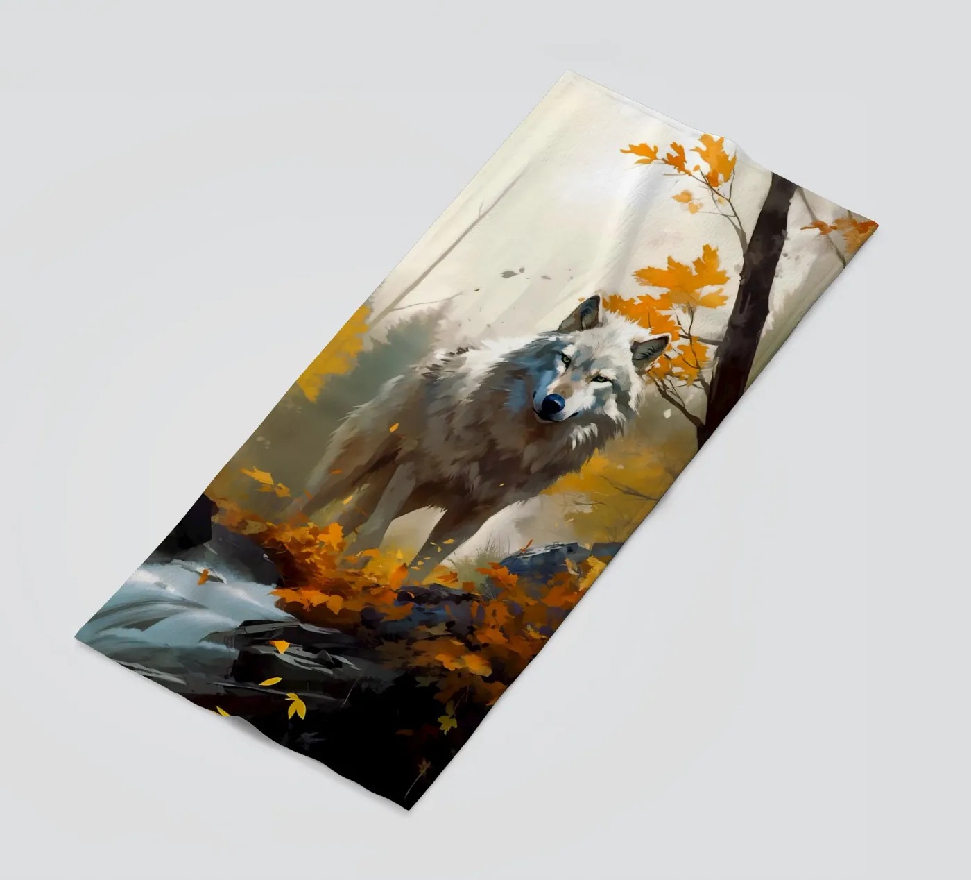 Wolf Forest 3 beach towel by Mateo