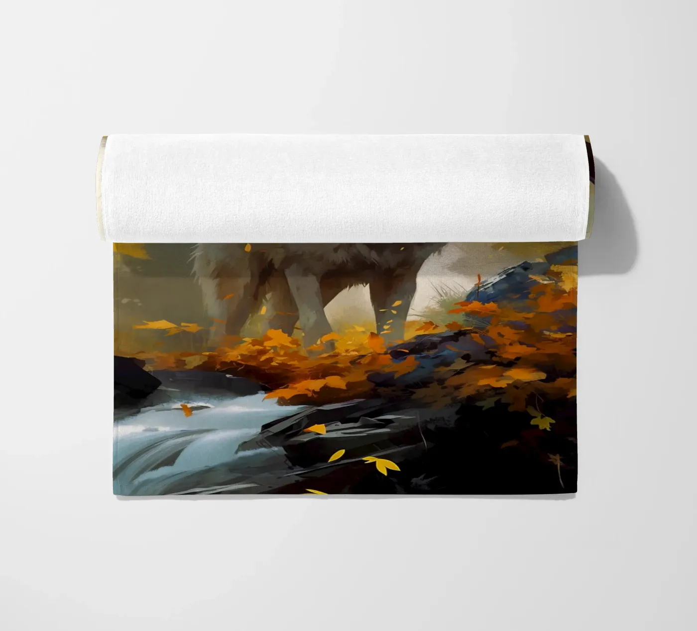 Wolf Forest 3 beach towel by Mateo