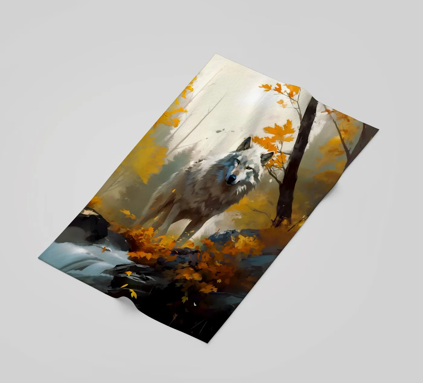 Wolf Forest 3 beach towel by Mateo