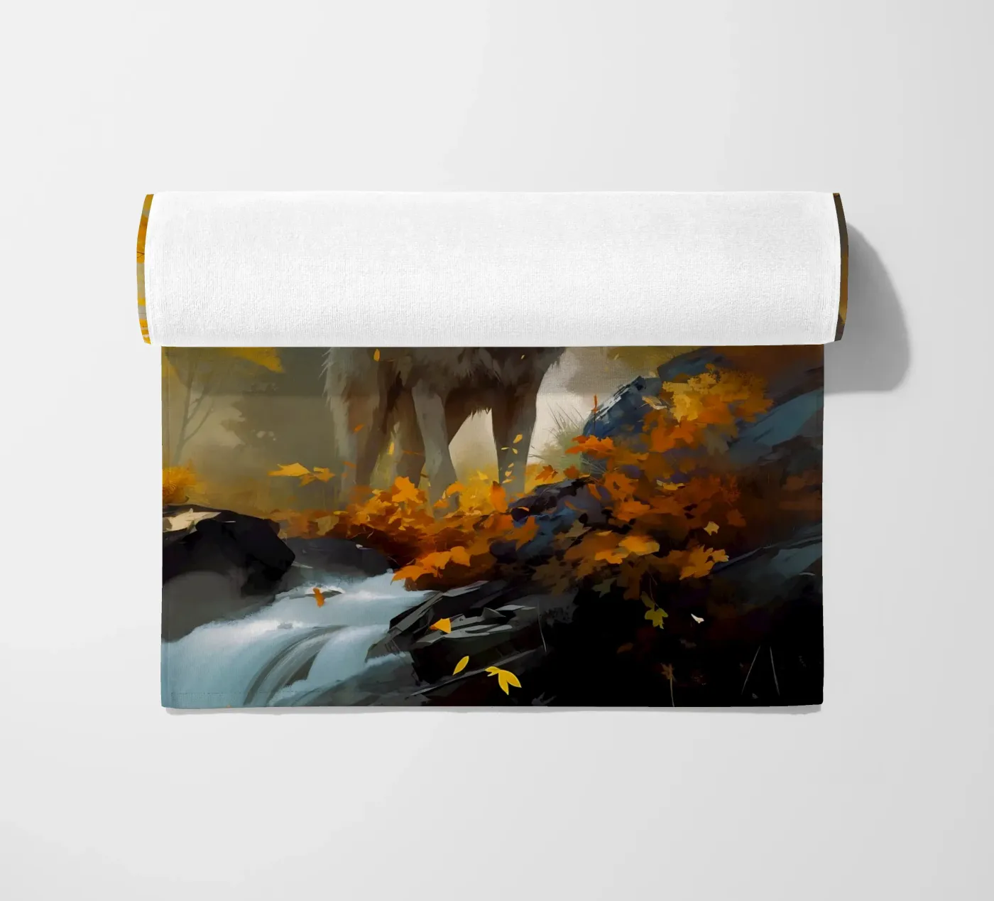 Wolf Forest 3 beach towel by Mateo