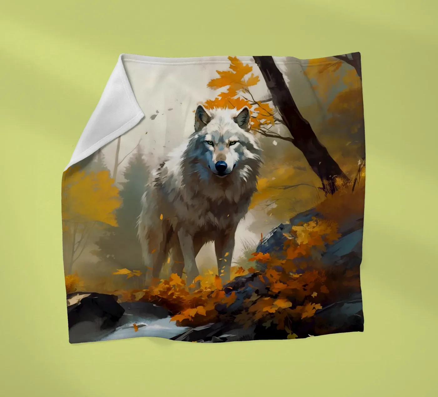 Wolf Forest 3 fleecedeken van Mateo