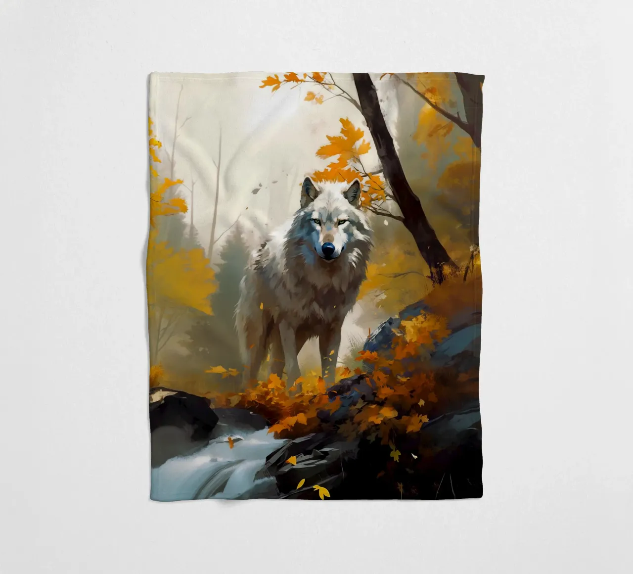 Wolf Forest 3 Fleecedecke von Mateo