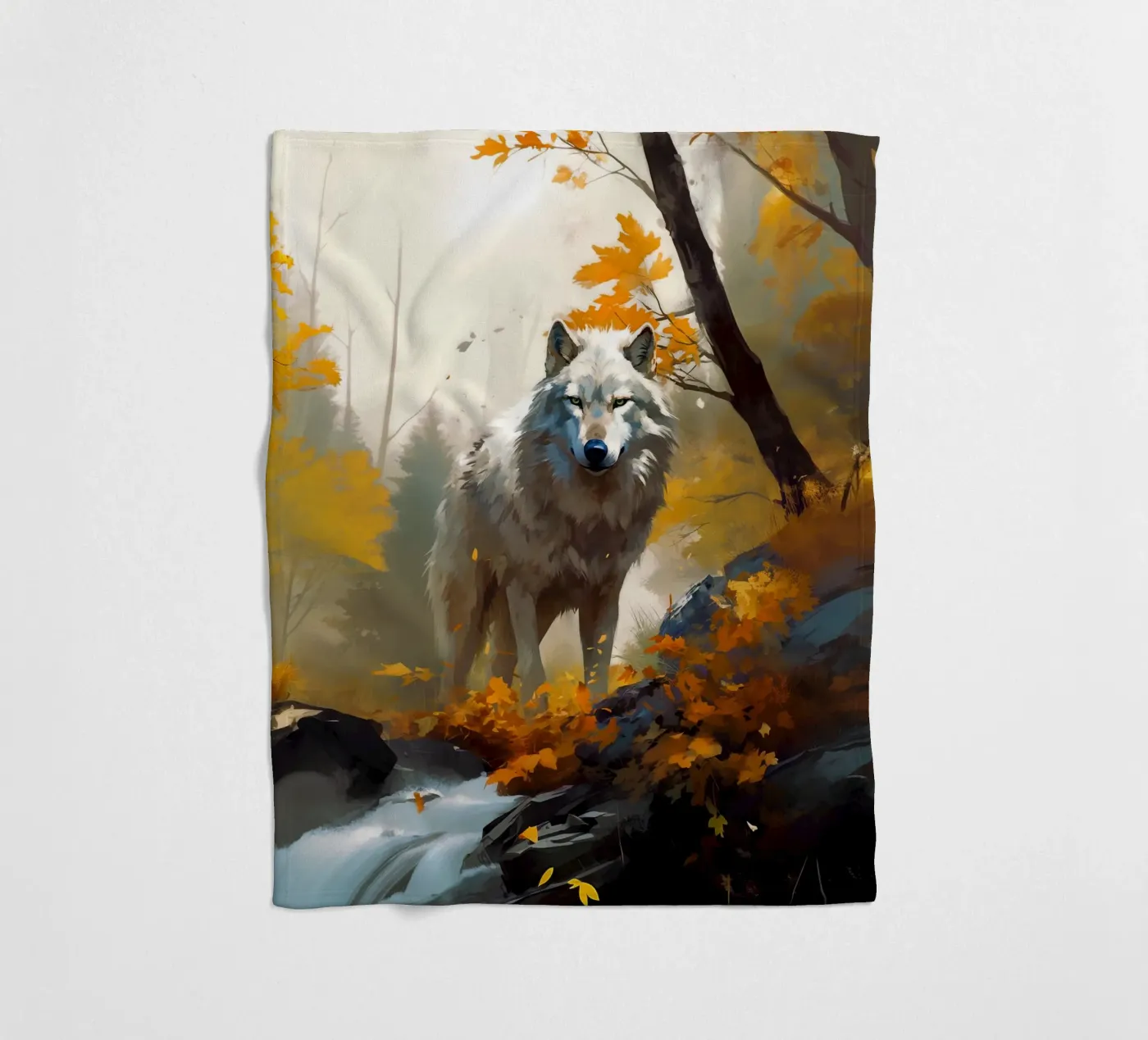 Wolf Forest 3 fleecedeken van Mateo