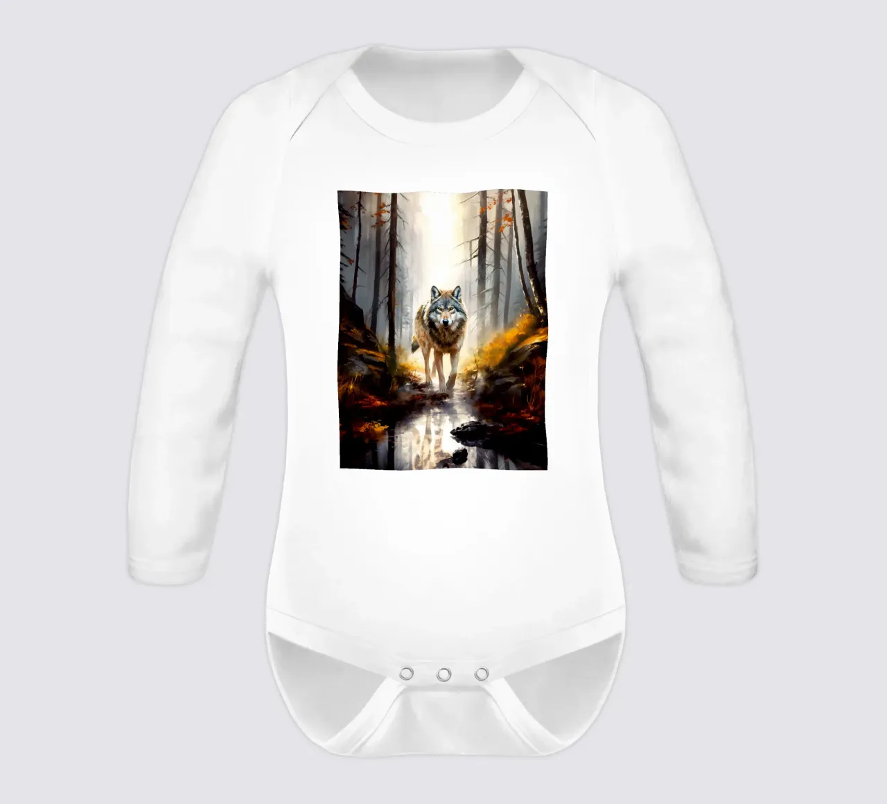 Wolf Forest 4 Langarm Babybody von Mateo