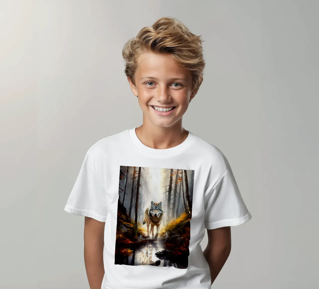 Wolf Forest 4 Kinder T-Shirt von Mateo