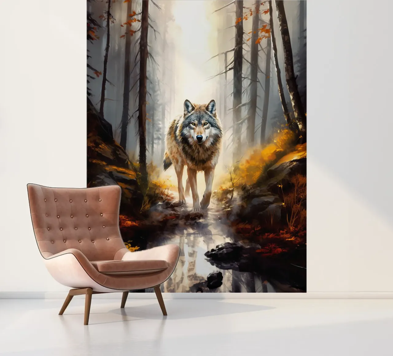 Wolf Forest 4 fotobehang van Mateo