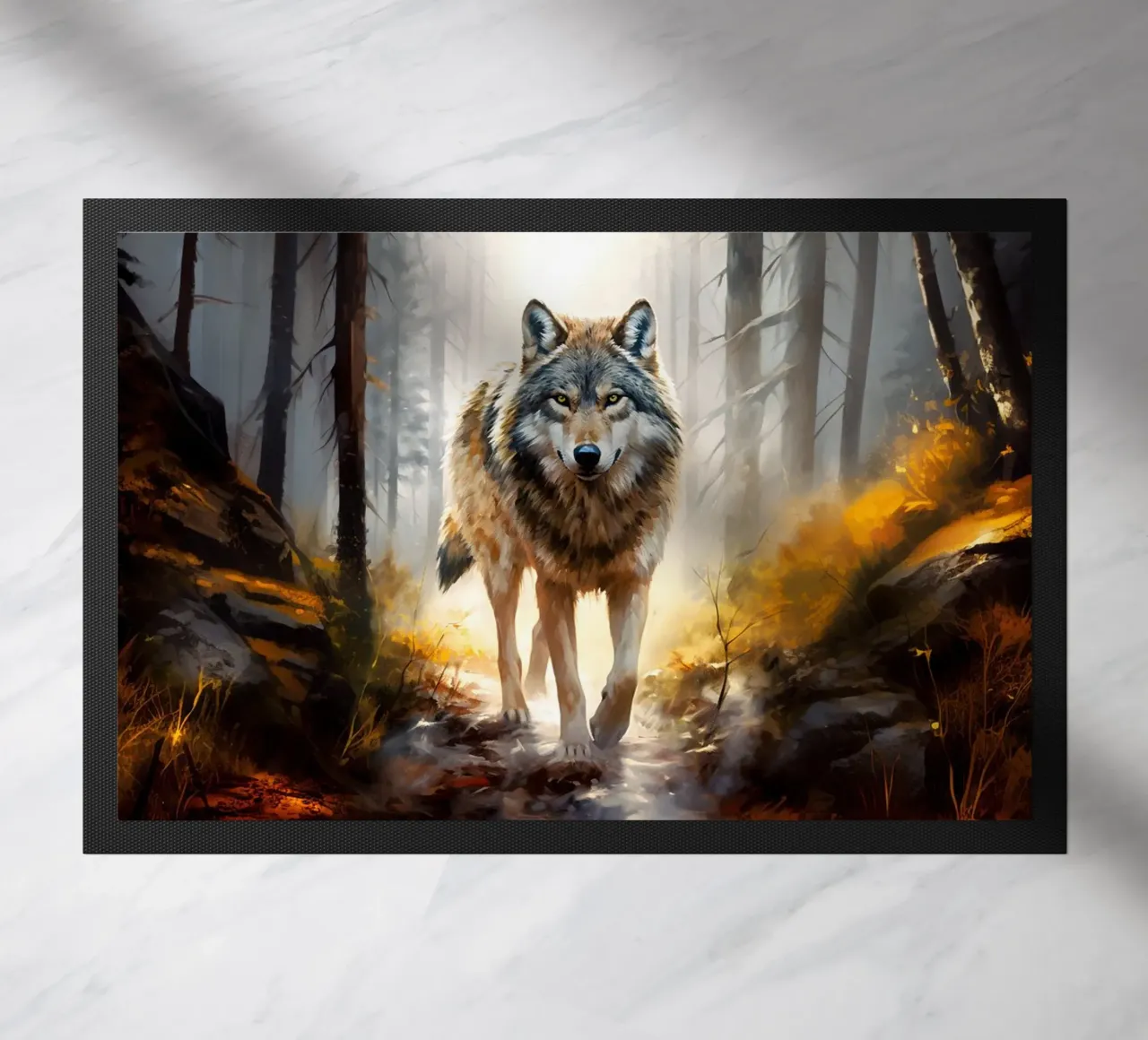 Wolf Forest 4 Fußmatte von Mateo