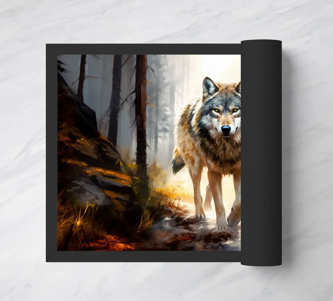 Wolf Forest 4 Fußmatte von Mateo