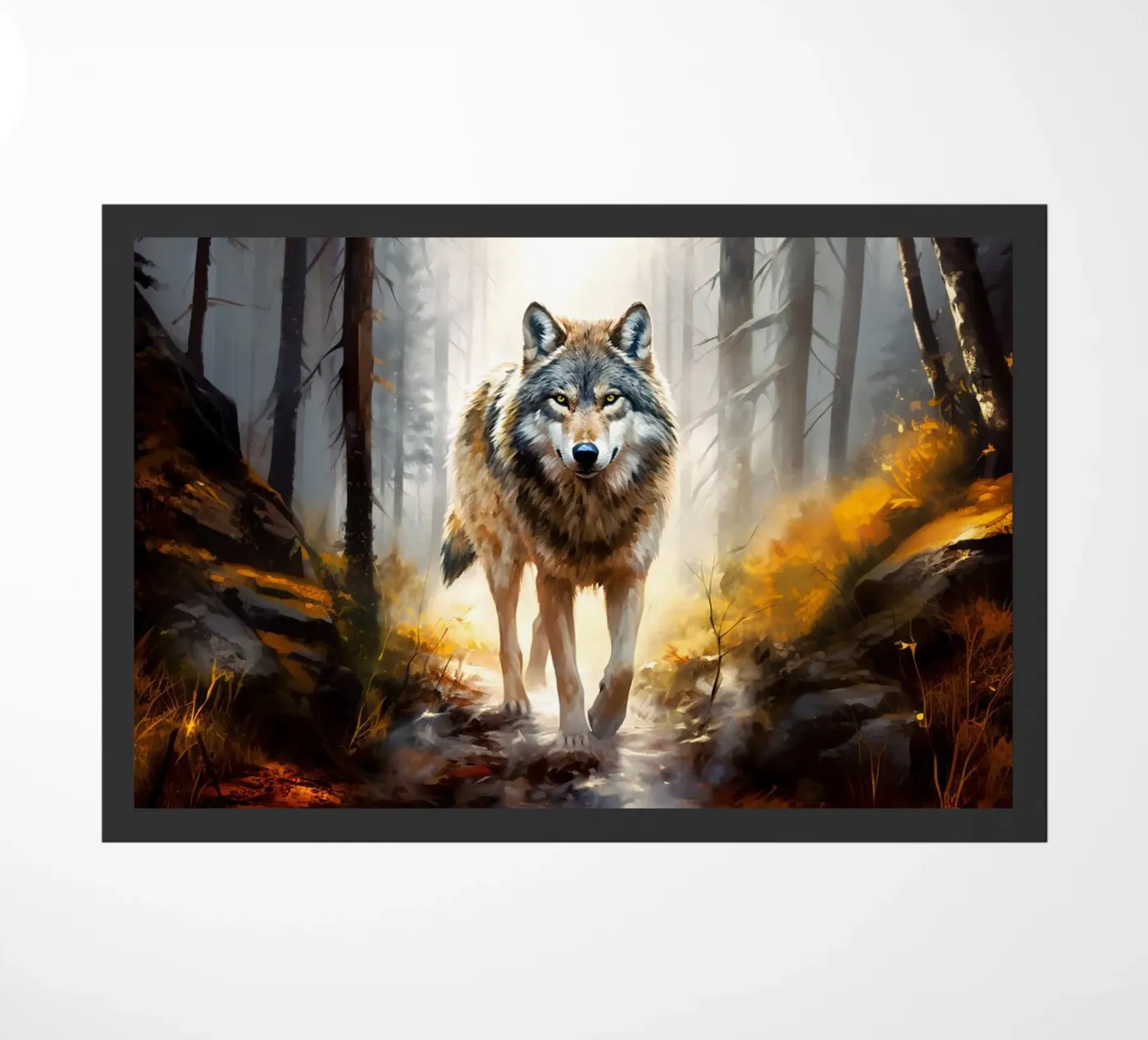 Wolf Forest 4 doormat by Mateo