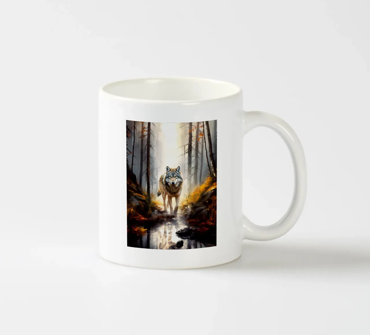 Wolf Forest 4 ceramic mug by Mateo