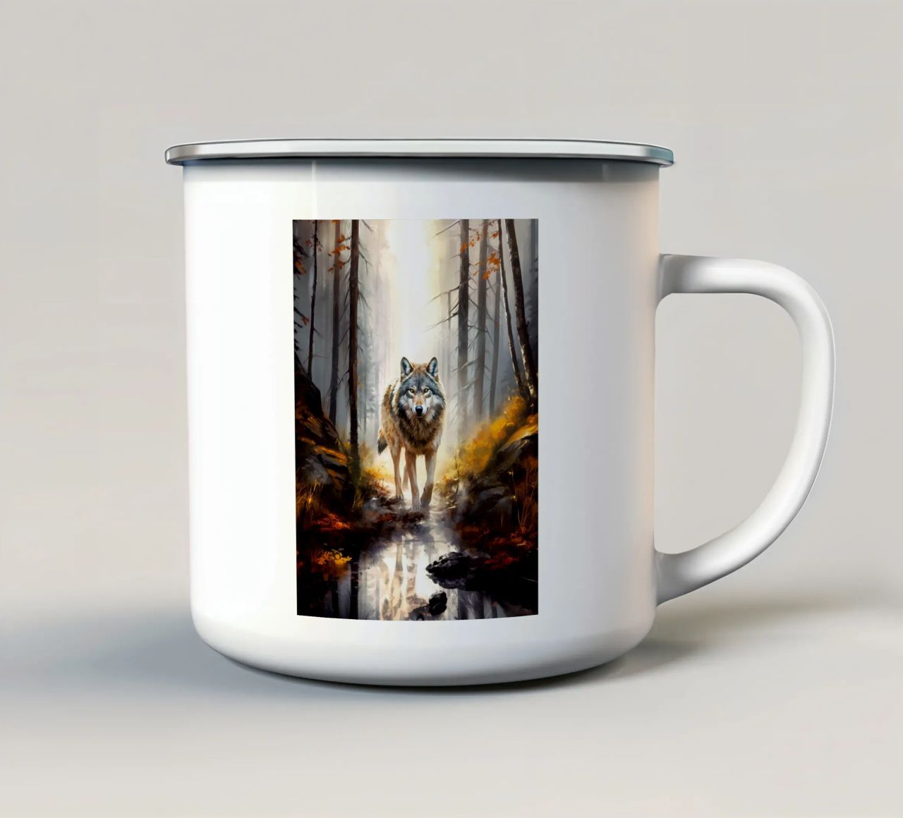 Wolf Forest 4 tazza in smalto da Mateo
