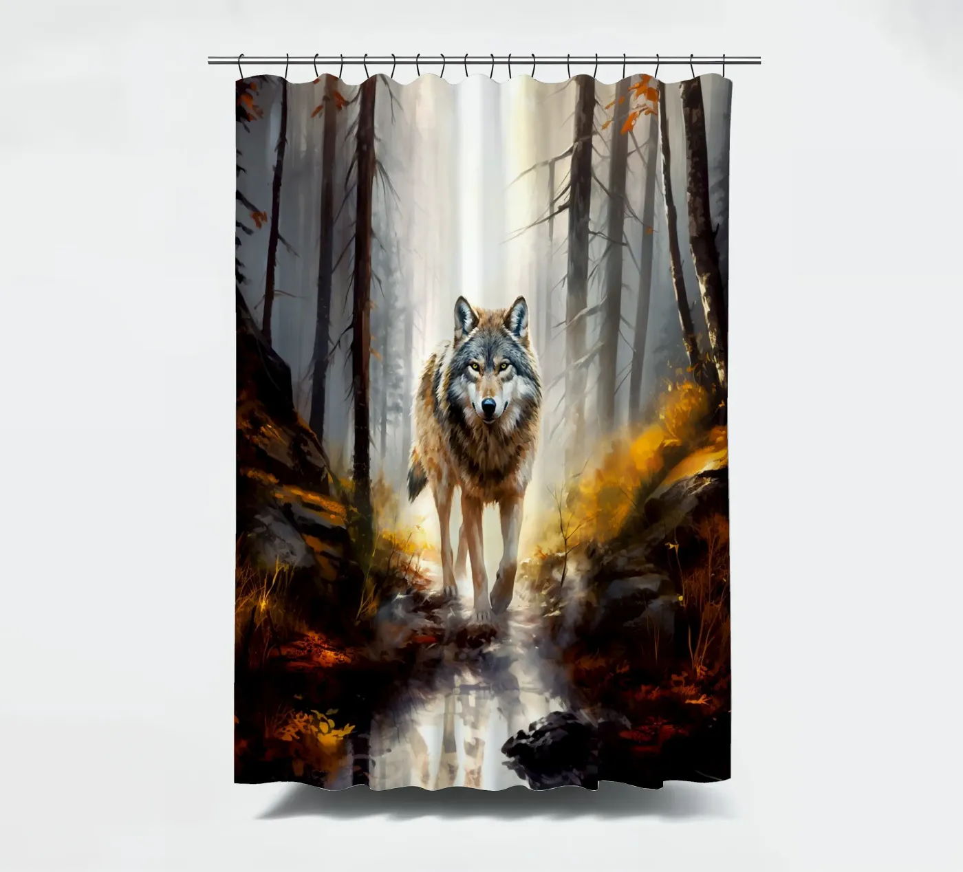 Wolf Forest 4 Duschvorhang von Mateo