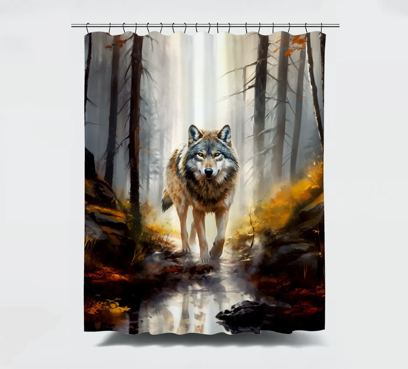 Wolf Forest 4 Duschvorhang von Mateo