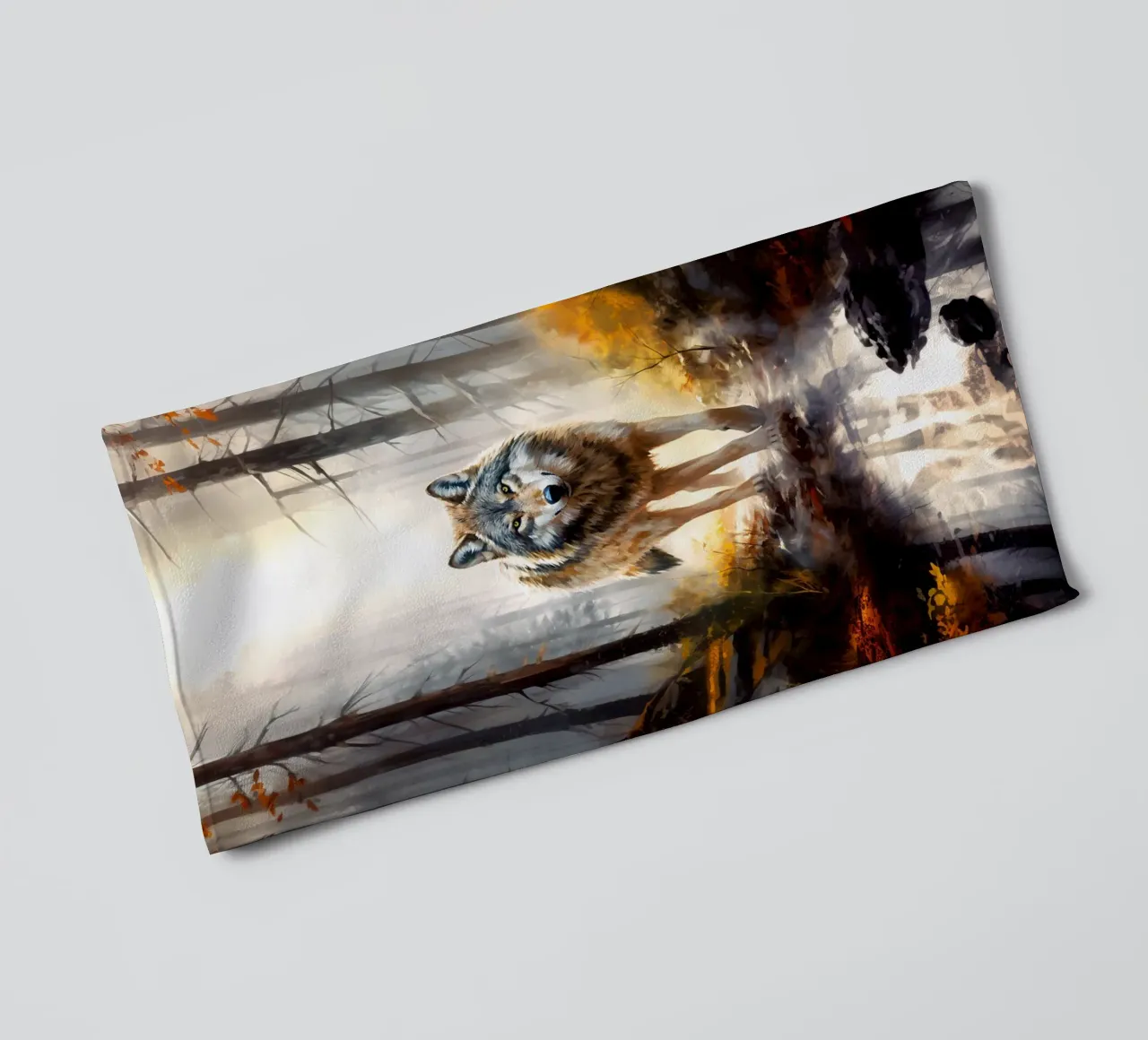 Wolf Forest 4 towel by Mateo