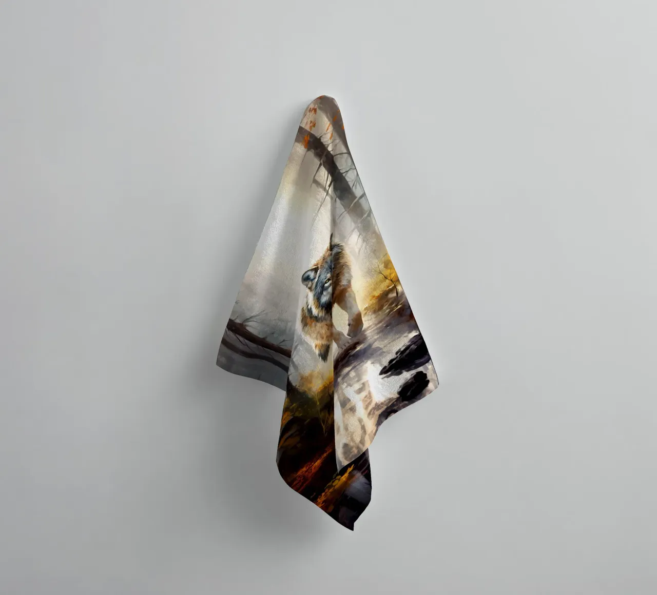 Wolf Forest 4 towel by Mateo