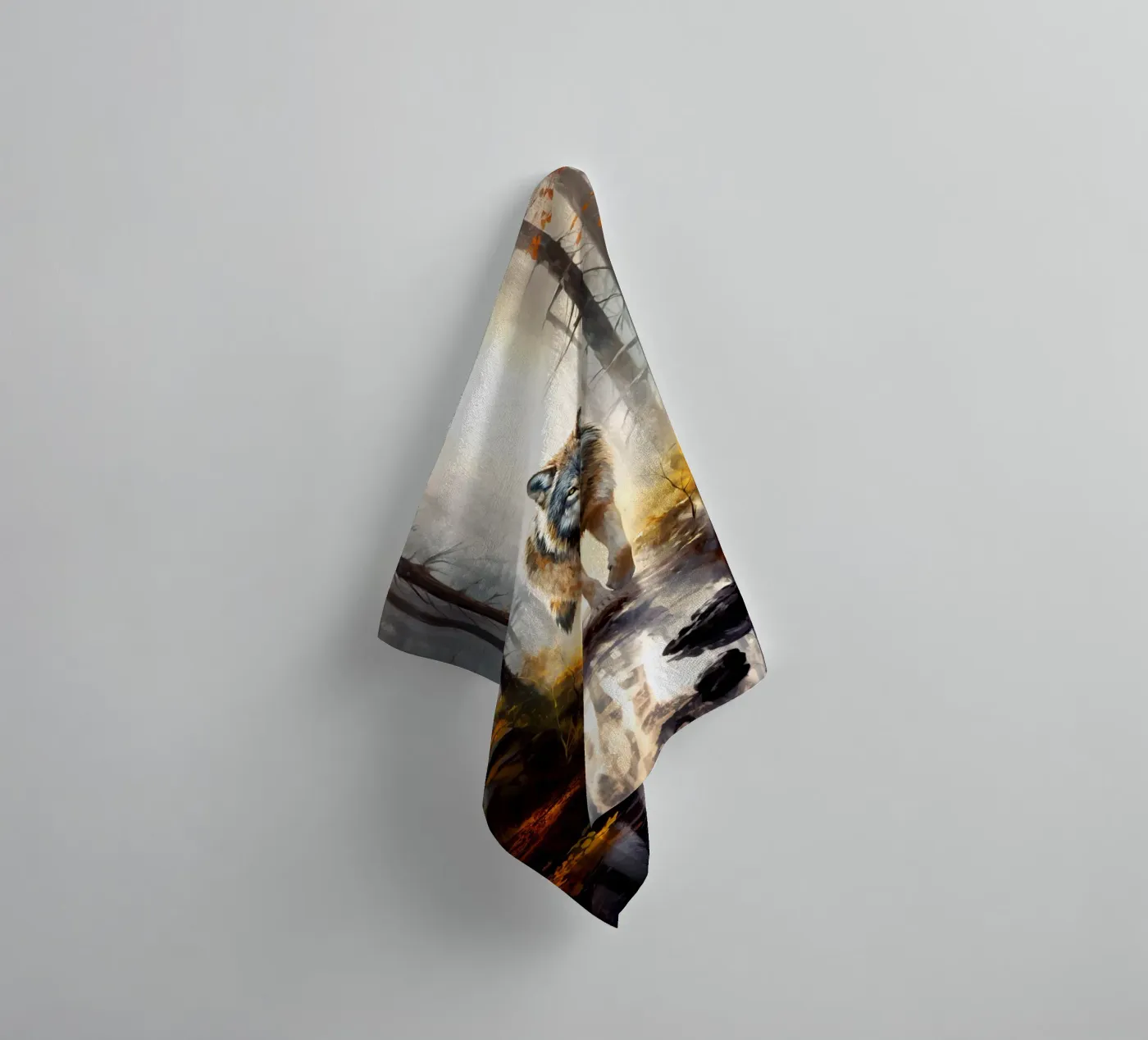 Wolf Forest 4 towel by Mateo