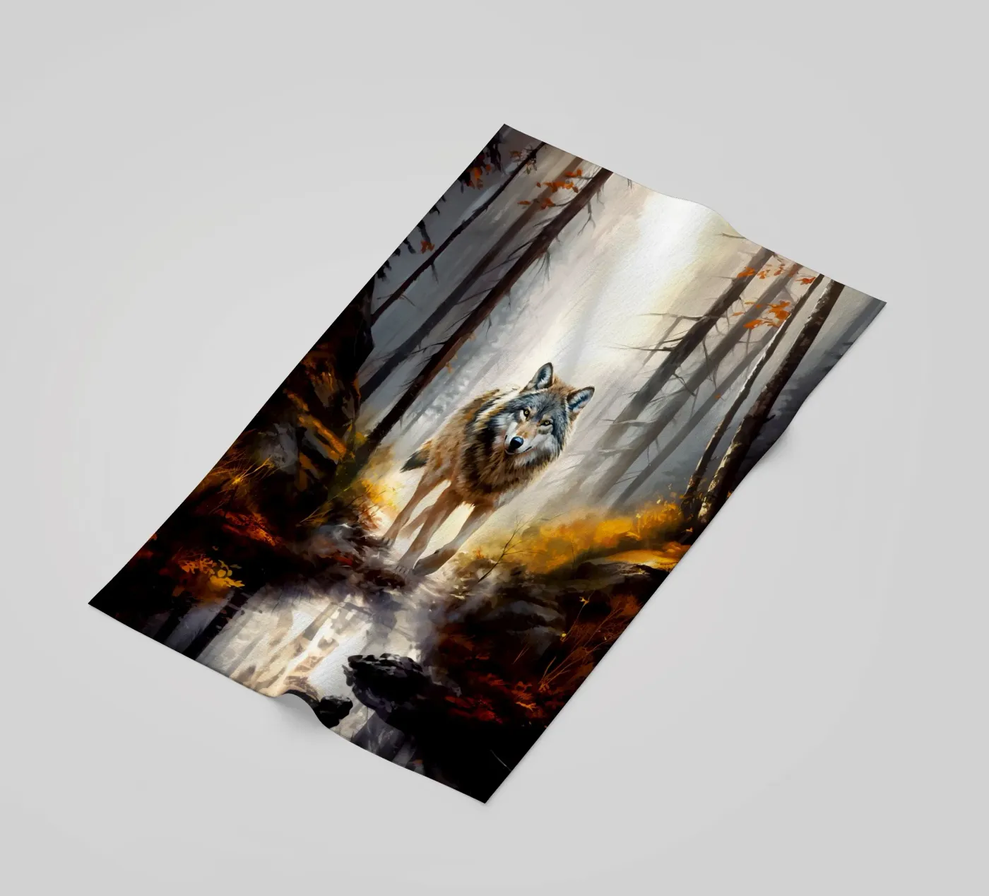Wolf Forest 4 beach towel by Mateo