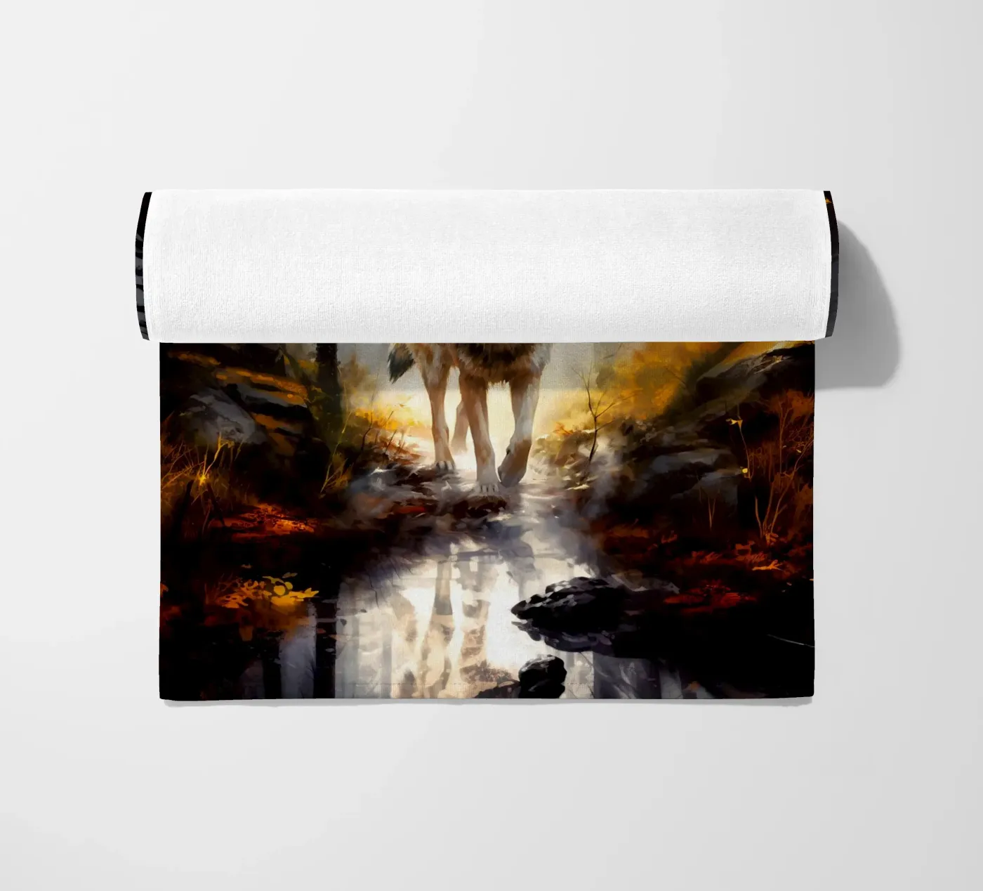Wolf Forest 4 beach towel by Mateo
