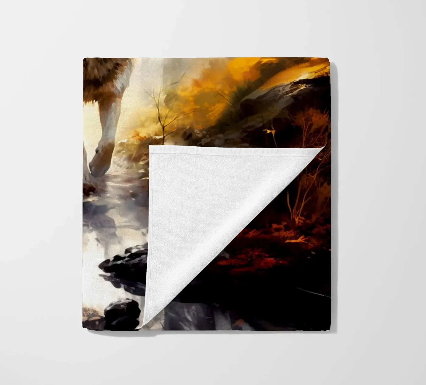 Wolf Forest 4 beach towel by Mateo