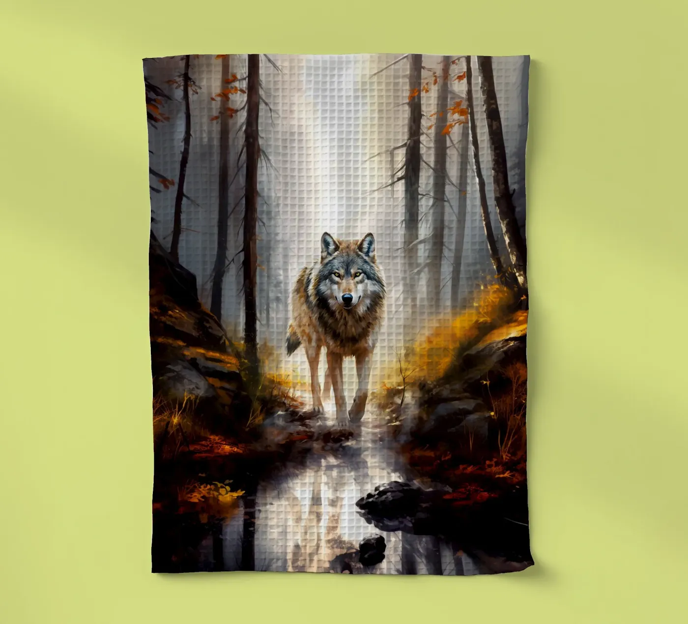 Wolf Forest 4 theedoek van Mateo