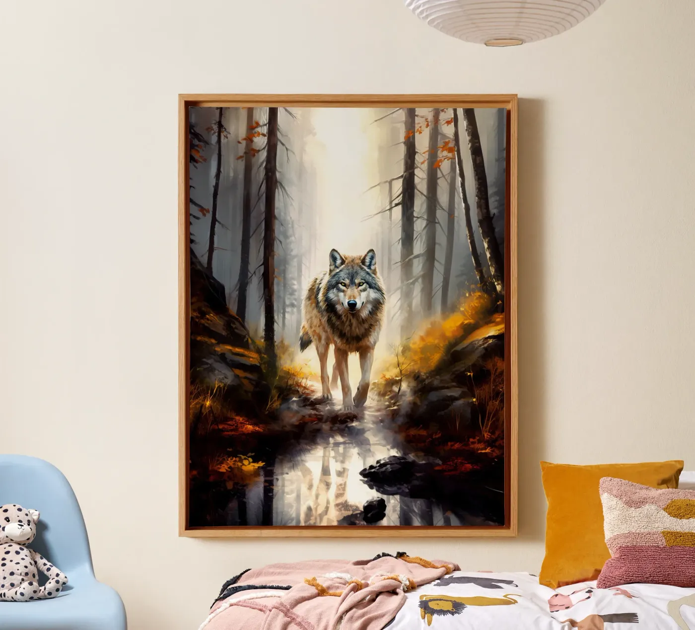 Wolf Forest 4 canvas van Mateo