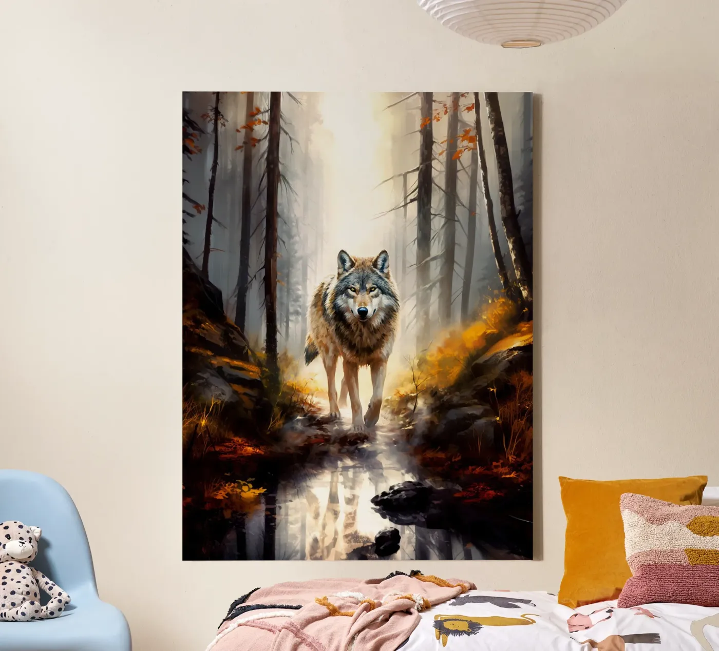 Wolf Forest 4 canvas van Mateo