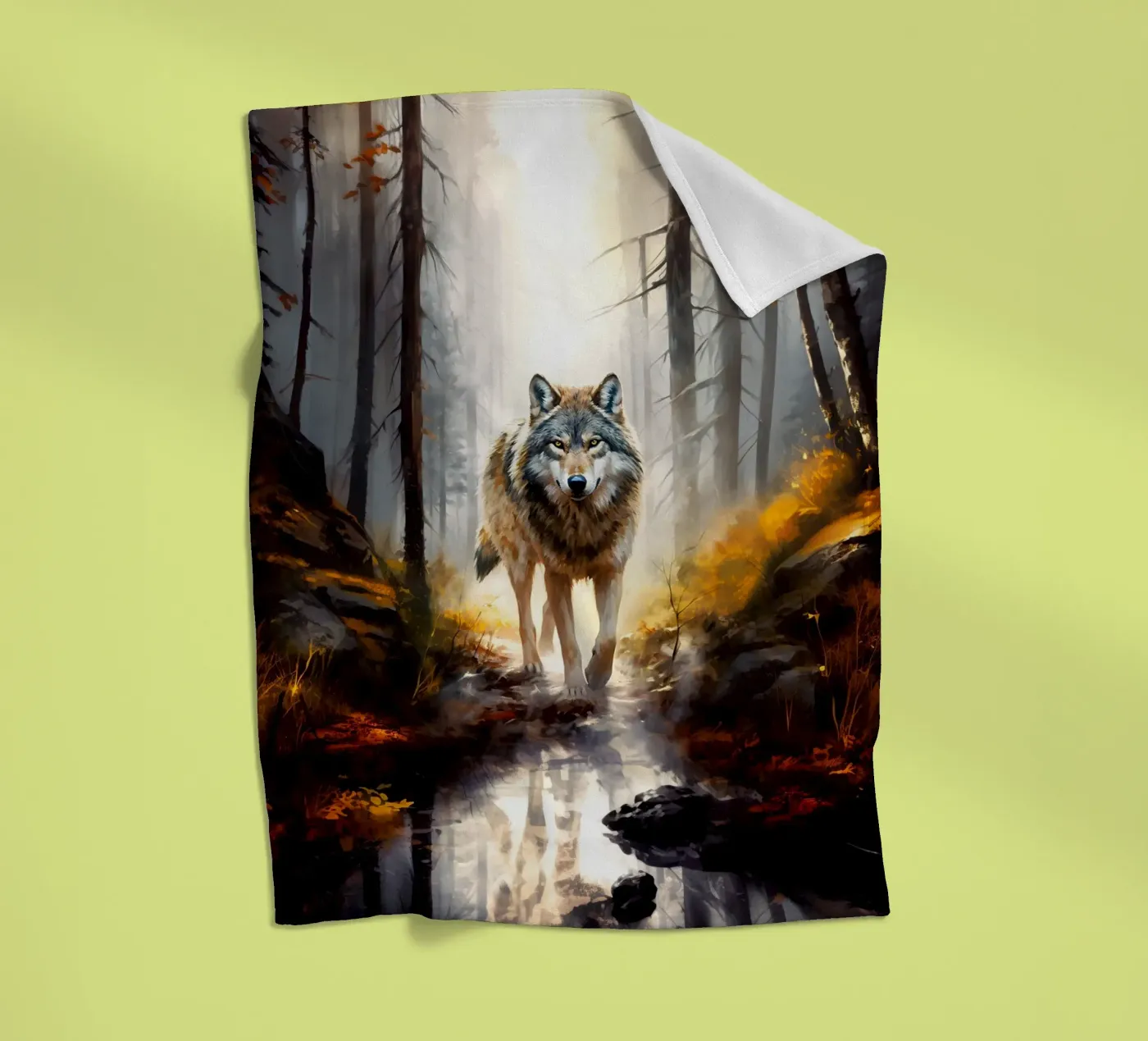 Wolf Forest 4 coperta in pile da Mateo