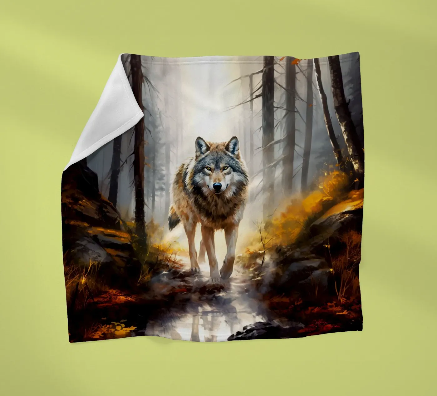 Wolf Forest 4 Fleecedecke von Mateo