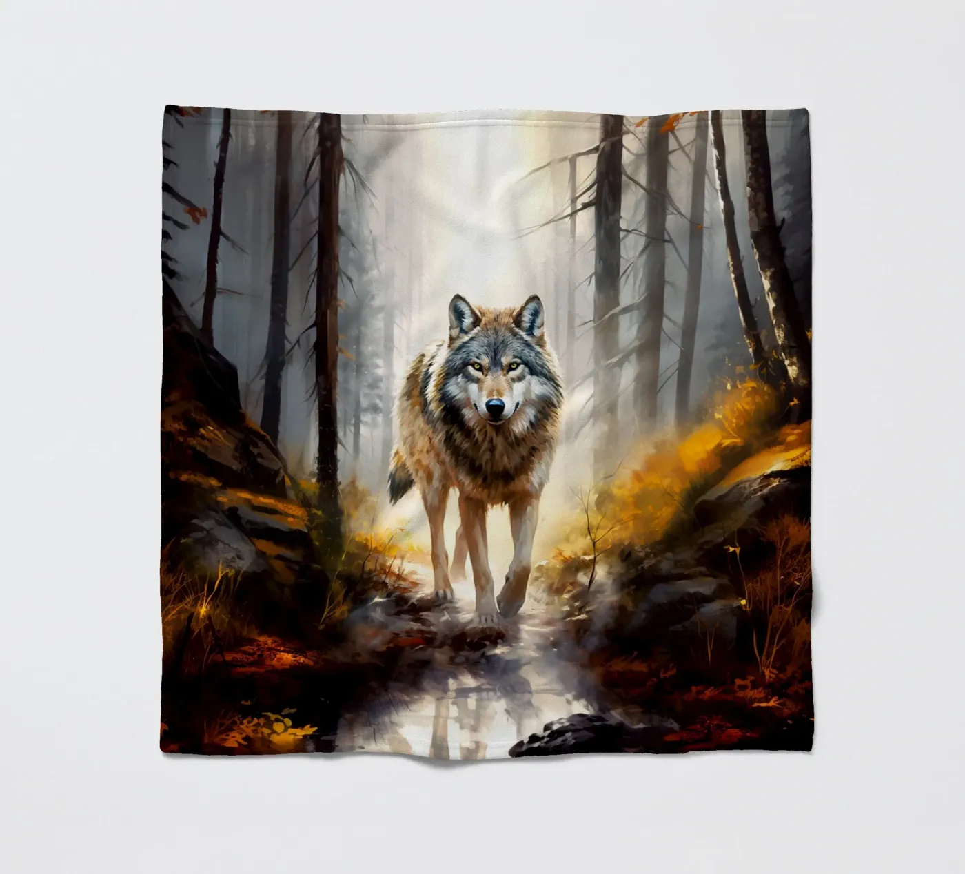 Wolf Forest 4 coperta in pile da Mateo