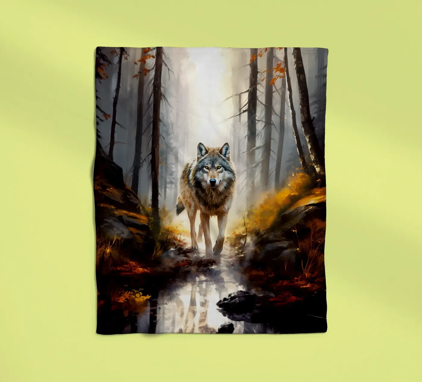 Wolf Forest 4 Fleecedecke von Mateo
